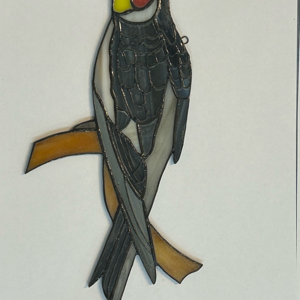 Stained Glass Parrot Suncatcher